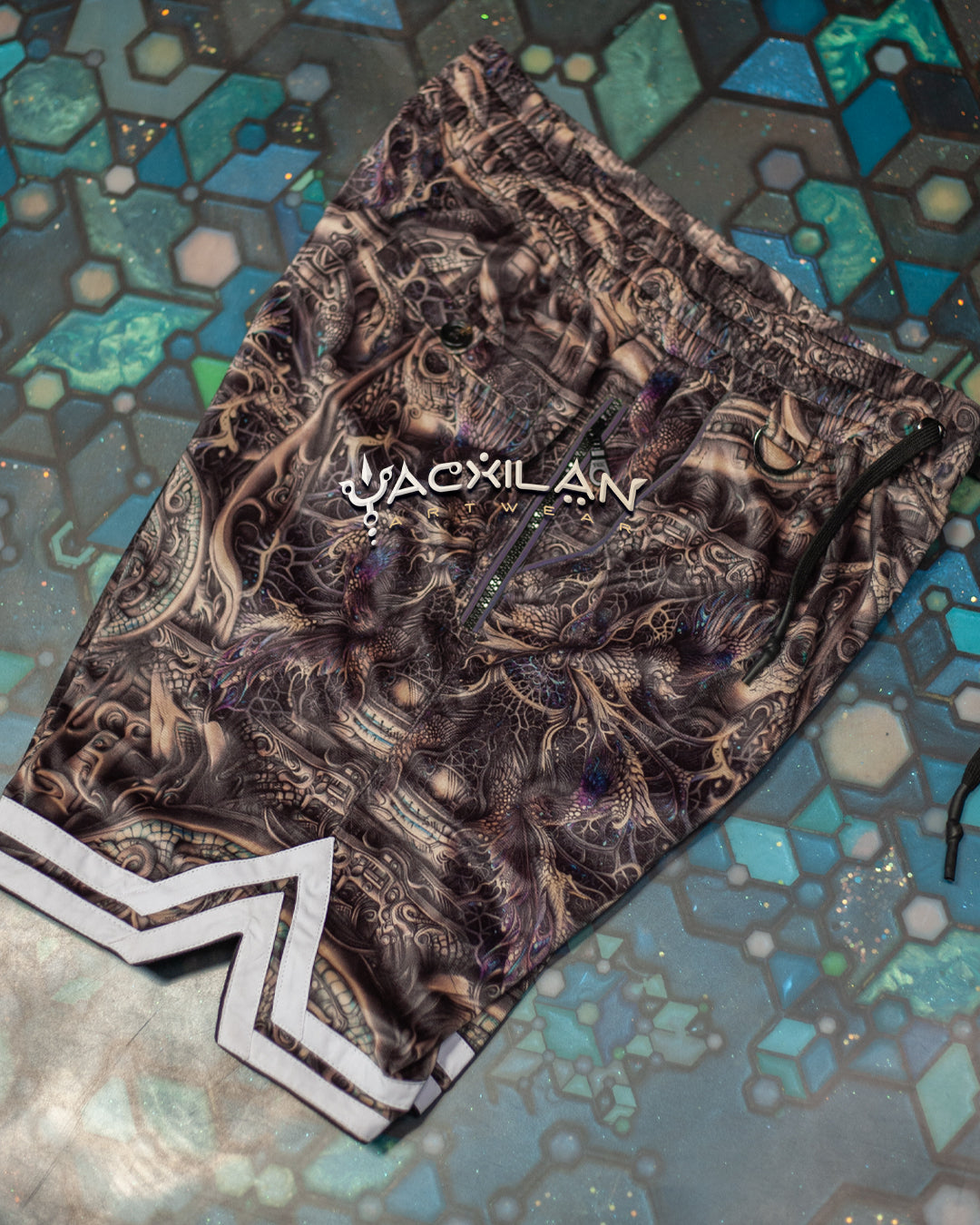 Boxing Short White Mountains Men / Velvet Fawn - KETZALCOATL